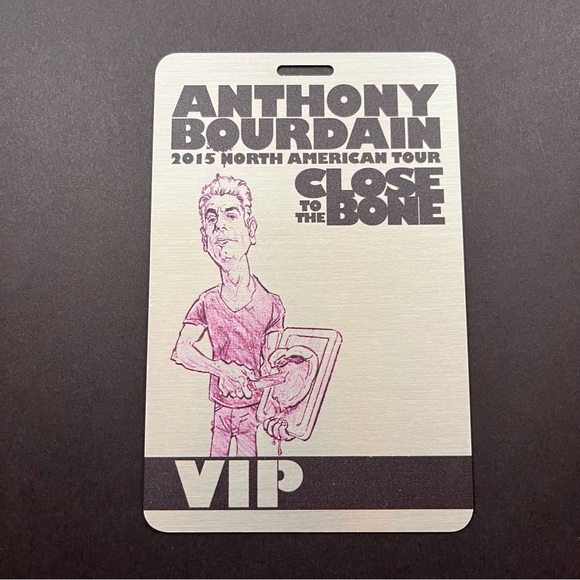 Anthony Bourdain 2015 ‘Close to the Bone’ Tour Metal VIP Pass